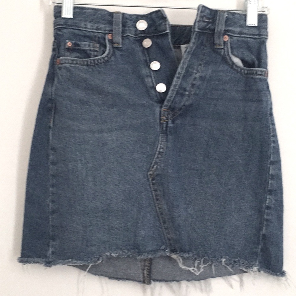 H&m denim high rise skirt